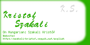 kristof szakali business card